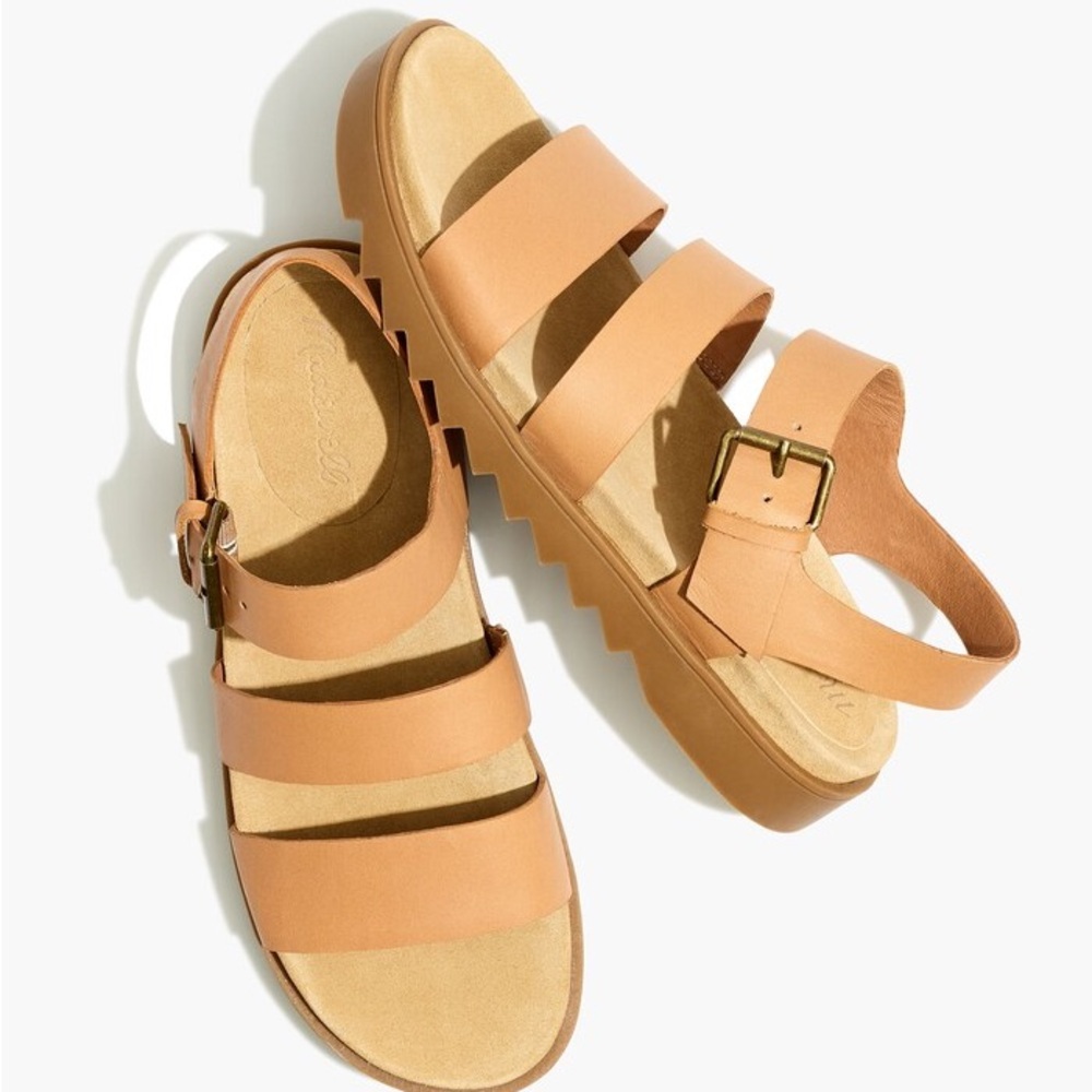 Madewell “Addie” Light Brown Leather Sandals